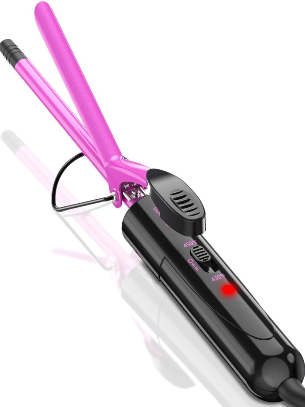New DAN  3/8 Inch Ceramic Small Curling Iron for Short Hair, Dual Voltage